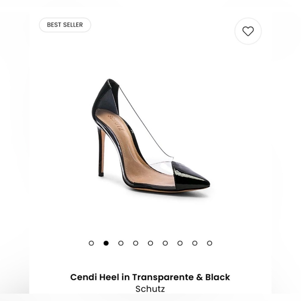 SCHUTZ Cendi Heel in Transparente & Black  Women's Heels 6.5 - Picture 16 of 16